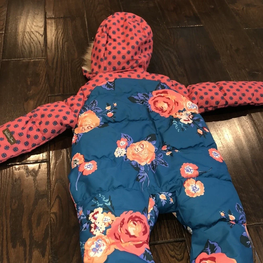 Matilda Jane blue floral one piece winter suit size 3-6 months new with tags